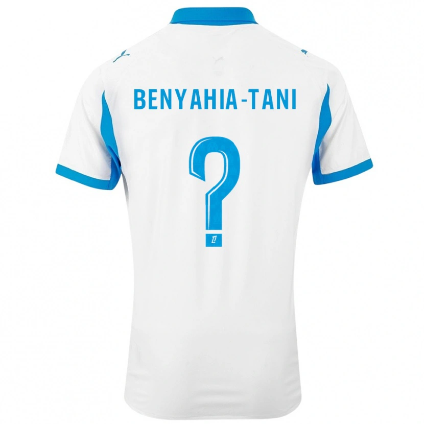 Danxen Homme Maillot Aylan Benyahia-Tani #0 Blanc Bleu Ciel Tenues Domicile 2025/26 T-Shirt