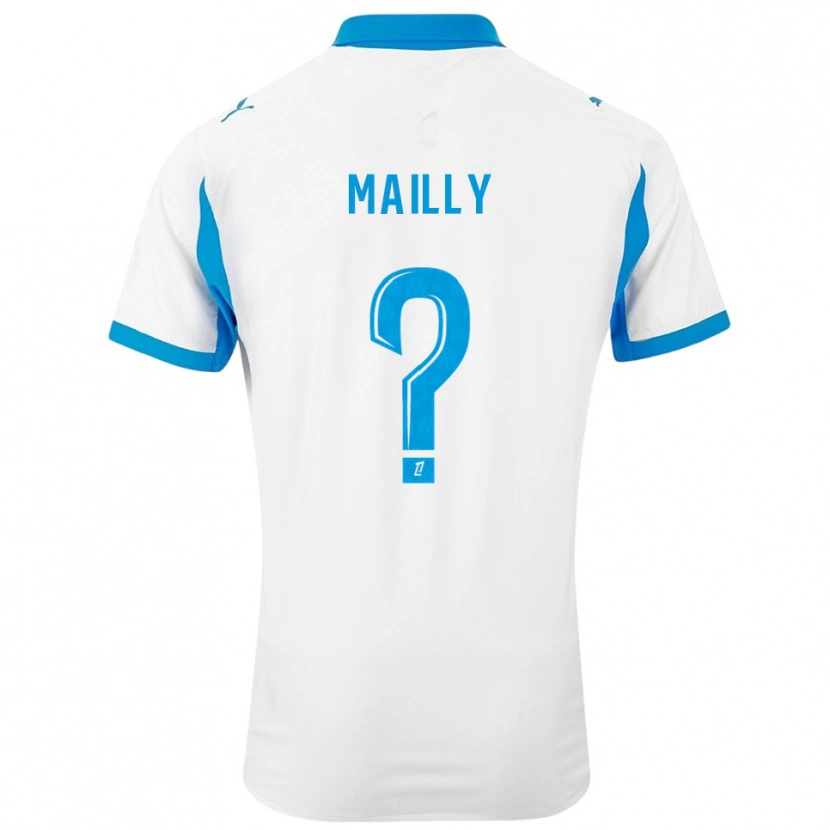 Danxen Homme Maillot Evan Mailly #0 Blanc Bleu Ciel Tenues Domicile 2025/26 T-Shirt