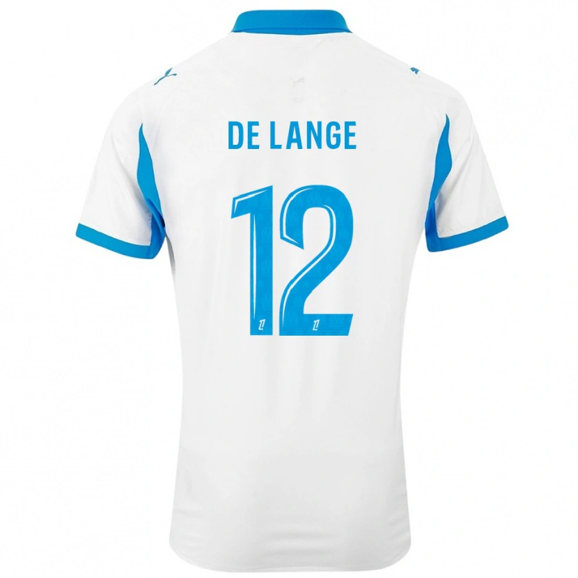 Danxen Homme Maillot Jeffrey De Lange #12 Blanc Bleu Ciel Tenues Domicile 2025/26 T-Shirt