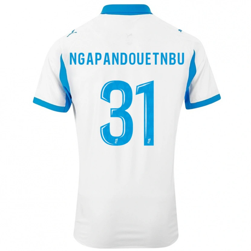 Danxen Homme Maillot Simon Ngapandouetnbu #31 Blanc Bleu Ciel Tenues Domicile 2025/26 T-Shirt
