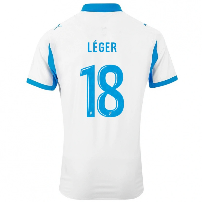 Danxen Homme Maillot Marie-Charlotte Léger #18 Blanc Bleu Ciel Tenues Domicile 2025/26 T-Shirt