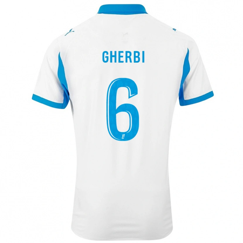 Danxen Homme Maillot Candice Gherbi #6 Blanc Bleu Ciel Tenues Domicile 2025/26 T-Shirt