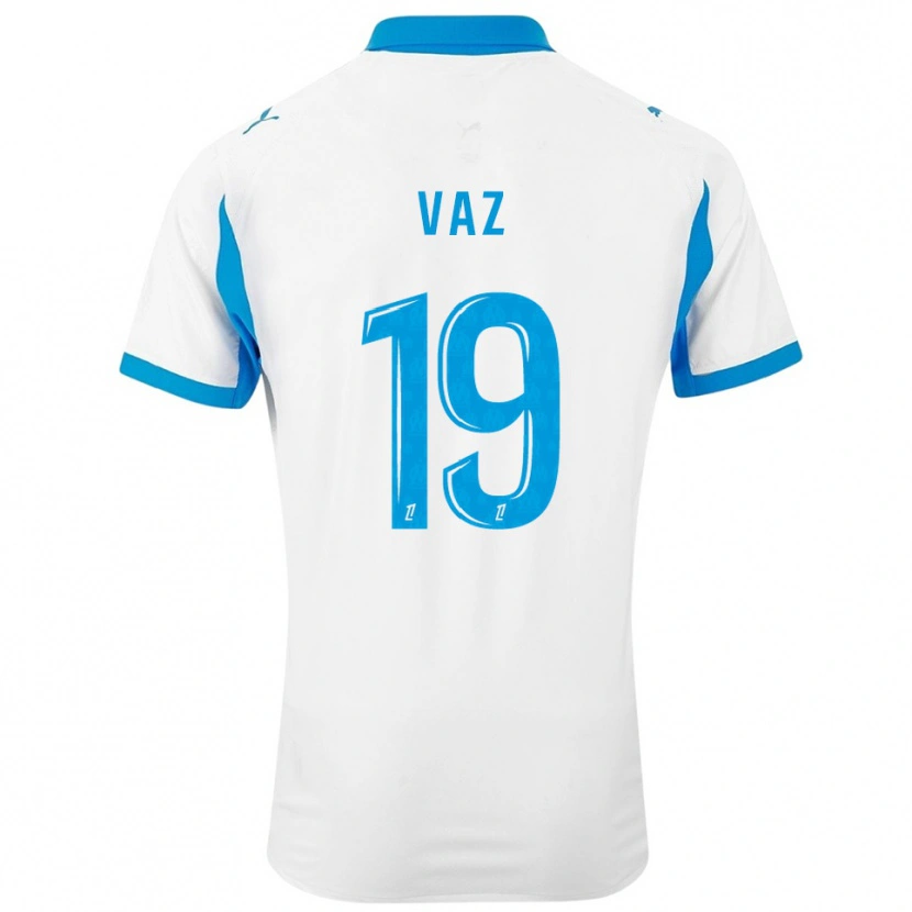 Danxen Homme Maillot Robinio Vaz #19 Blanc Bleu Ciel Tenues Domicile 2025/26 T-Shirt