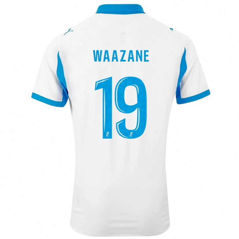 Danxen Homme Maillot Jassim Waazane #19 Blanc Bleu Ciel Tenues Domicile 2025/26 T-Shirt