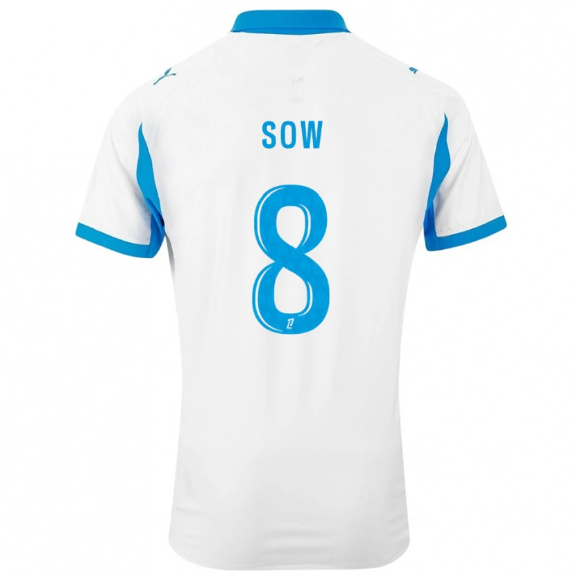 Danxen Homme Maillot Mbayang Sow #8 Blanc Bleu Ciel Tenues Domicile 2025/26 T-Shirt