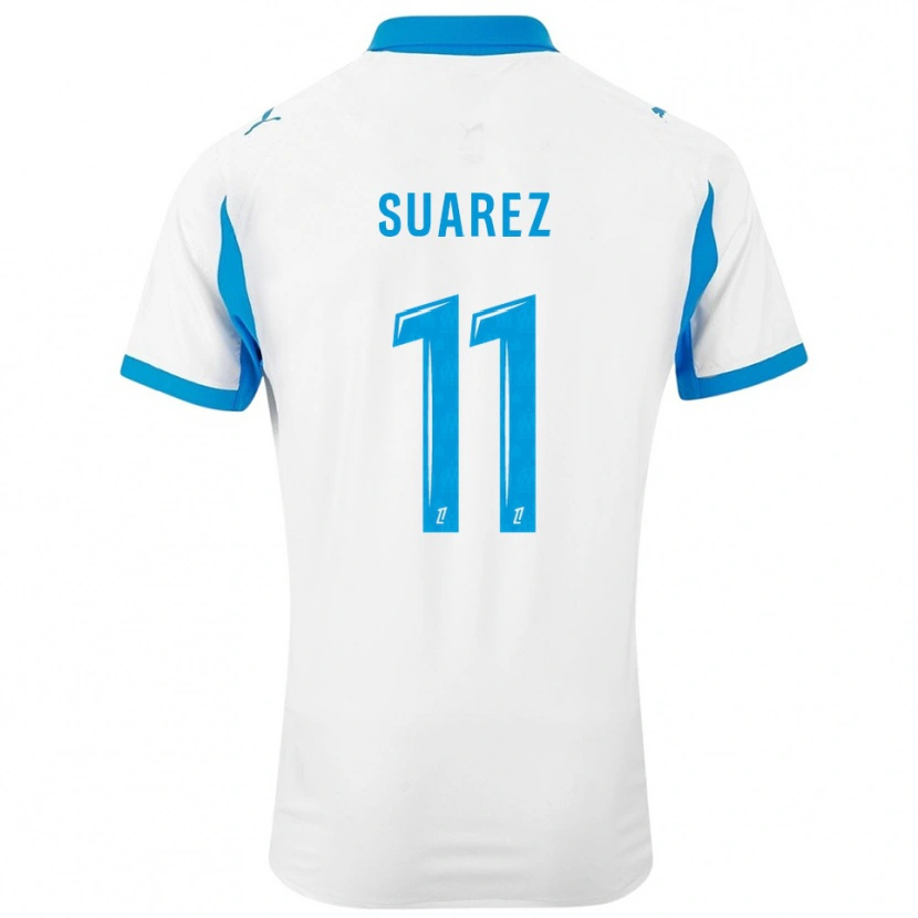 Danxen Homme Maillot Luis Suarez #11 Blanc Bleu Ciel Tenues Domicile 2025/26 T-Shirt