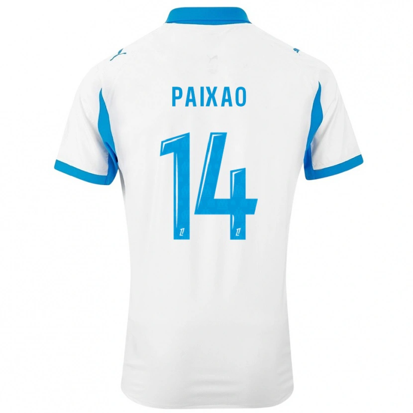 Danxen Homme Maillot Igor Paixão #14 Blanc Bleu Ciel Tenues Domicile 2025/26 T-Shirt