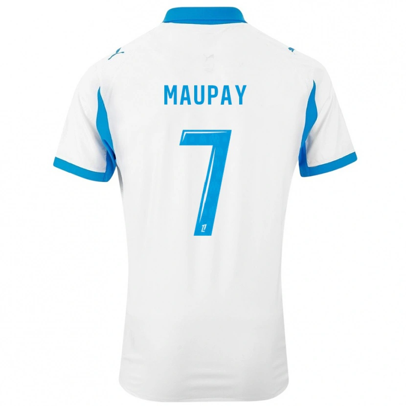 Danxen Homme Maillot Neal Maupay #7 Blanc Bleu Ciel Tenues Domicile 2025/26 T-Shirt