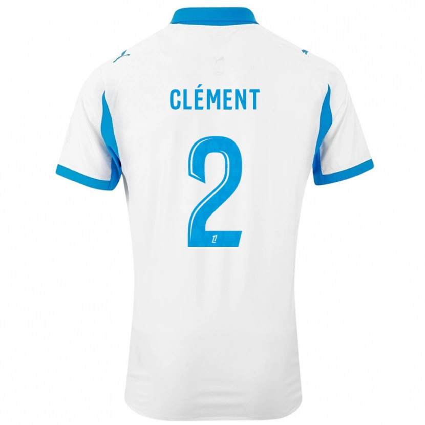 Danxen Homme Maillot Mathis Clément #2 Blanc Bleu Ciel Tenues Domicile 2025/26 T-Shirt