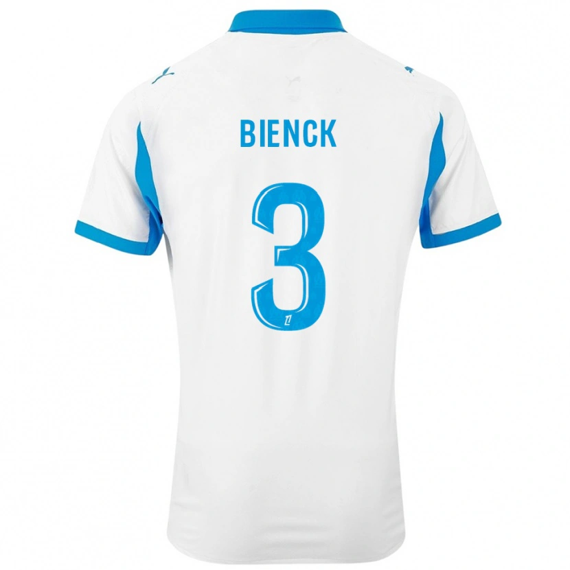 Danxen Homme Maillot Felix Bienck #3 Blanc Bleu Ciel Tenues Domicile 2025/26 T-Shirt