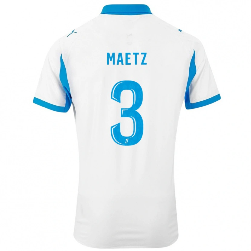 Danxen Homme Maillot Agathe Maetz #3 Blanc Bleu Ciel Tenues Domicile 2025/26 T-Shirt