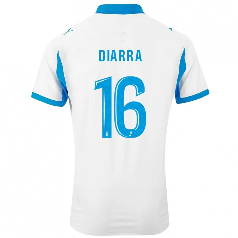 Danxen Homme Maillot Cheick Diarra #16 Blanc Bleu Ciel Tenues Domicile 2025/26 T-Shirt