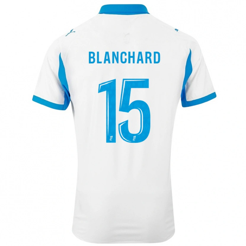 Danxen Homme Maillot Ninon Blanchard #15 Blanc Bleu Ciel Tenues Domicile 2025/26 T-Shirt