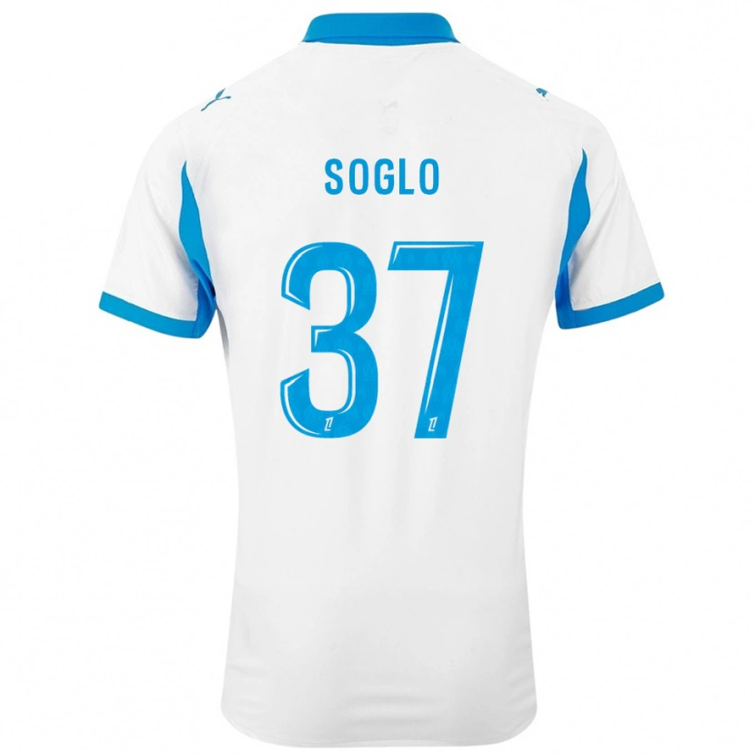 Danxen Homme Maillot Emran Soglo #37 Blanc Bleu Ciel Tenues Domicile 2025/26 T-Shirt