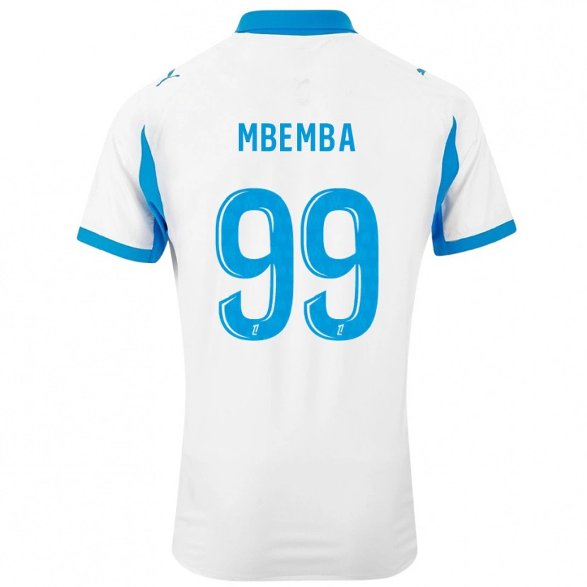 Danxen Homme Maillot Chancel Mbemba #99 Blanc Bleu Ciel Tenues Domicile 2025/26 T-Shirt