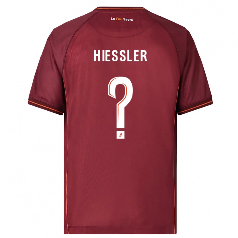 Danxen Homme Maillot Morgan Hiessler #0 Bourgogne Blanc Tenues Domicile 2025/26 T-Shirt