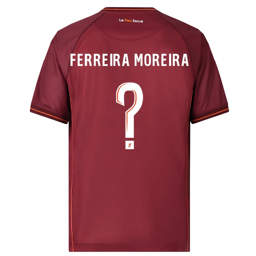 Danxen Homme Maillot Ruben Ferreira Moreira #0 Bourgogne Blanc Tenues Domicile 2025/26 T-Shirt