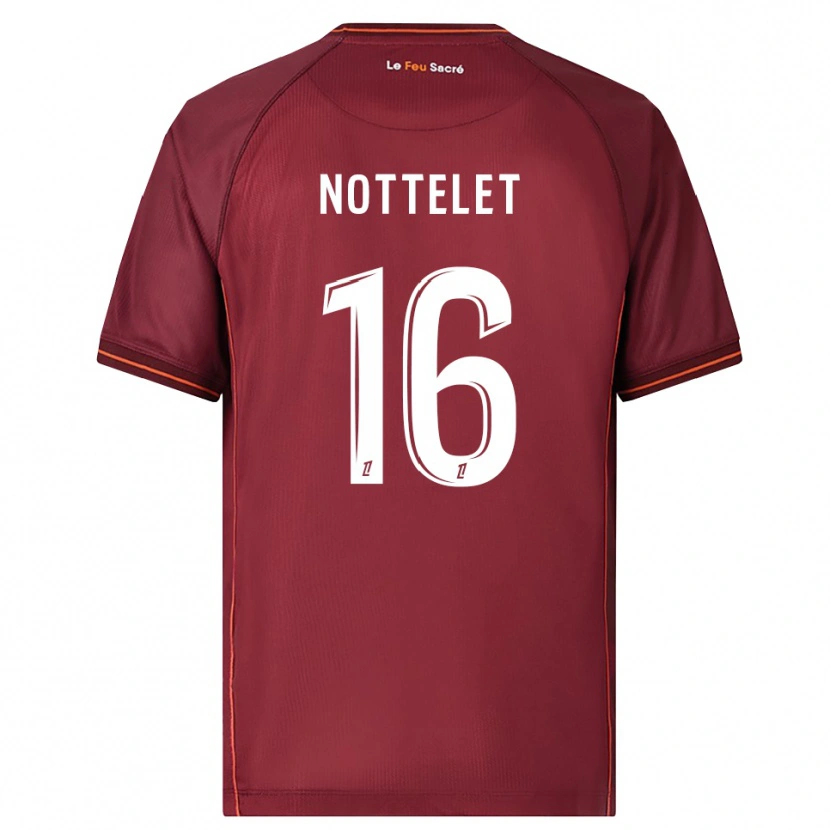 Danxen Homme Maillot Gillian Nottelet #16 Bourgogne Blanc Tenues Domicile 2025/26 T-Shirt