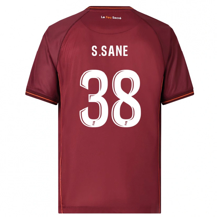 Danxen Homme Maillot Sadibou Sané #38 Bourgogne Blanc Tenues Domicile 2025/26 T-Shirt