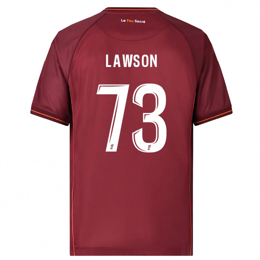 Danxen Homme Maillot Yannis Lawson #73 Bourgogne Blanc Tenues Domicile 2025/26 T-Shirt