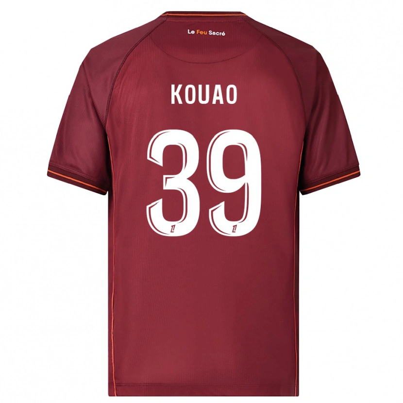 Danxen Homme Maillot Koffi Kouao #39 Bourgogne Blanc Tenues Domicile 2025/26 T-Shirt