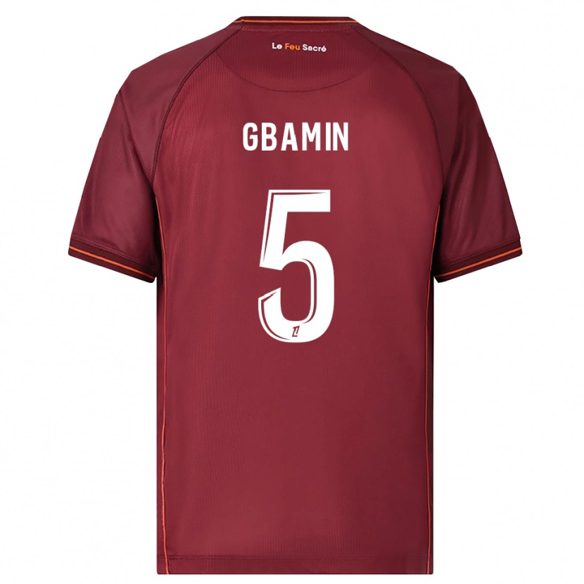 Danxen Homme Maillot Jean-Philippe Gbamin #5 Bourgogne Blanc Tenues Domicile 2025/26 T-Shirt