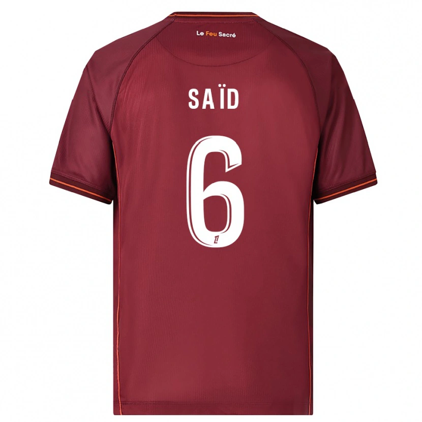 Danxen Homme Maillot Maoulida Saïd #6 Bourgogne Blanc Tenues Domicile 2025/26 T-Shirt