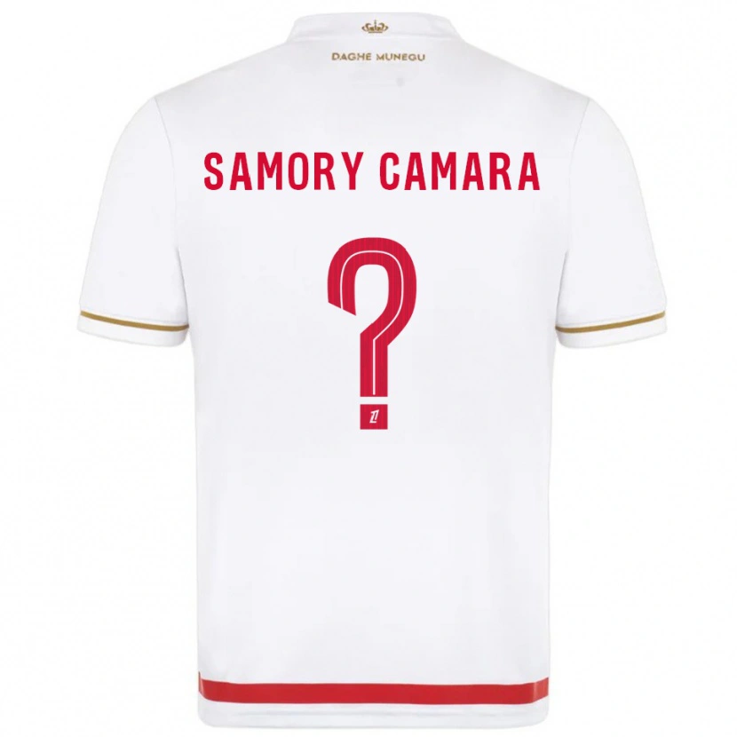Danxen Homme Maillot Verges Samory Camara #0 Rouge Blanc Tenues Domicile 2025/26 T-Shirt