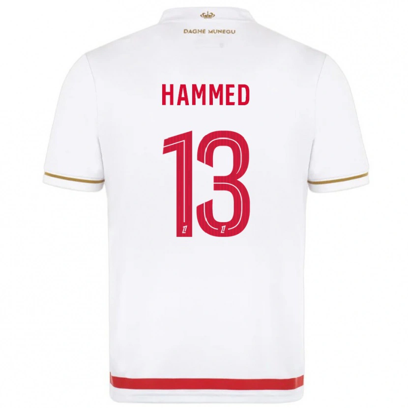 Danxen Homme Maillot Maher Hammed #13 Rouge Blanc Tenues Domicile 2025/26 T-Shirt