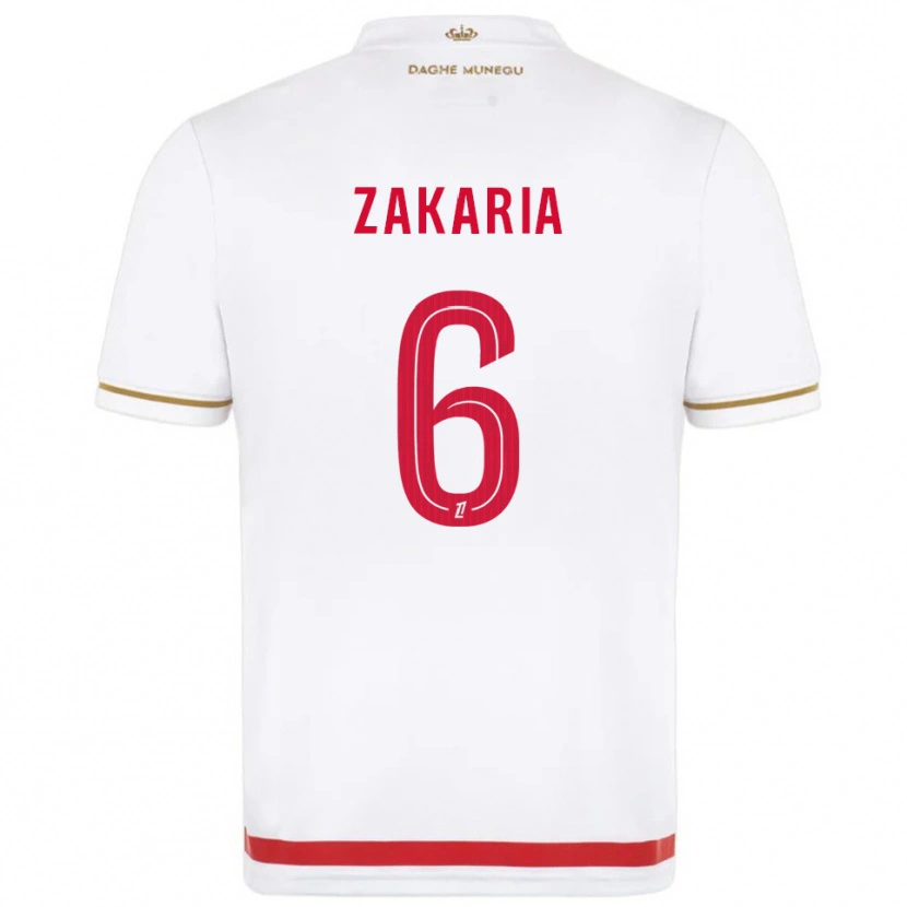 Danxen Homme Maillot Denis Zakaria #6 Rouge Blanc Tenues Domicile 2025/26 T-Shirt
