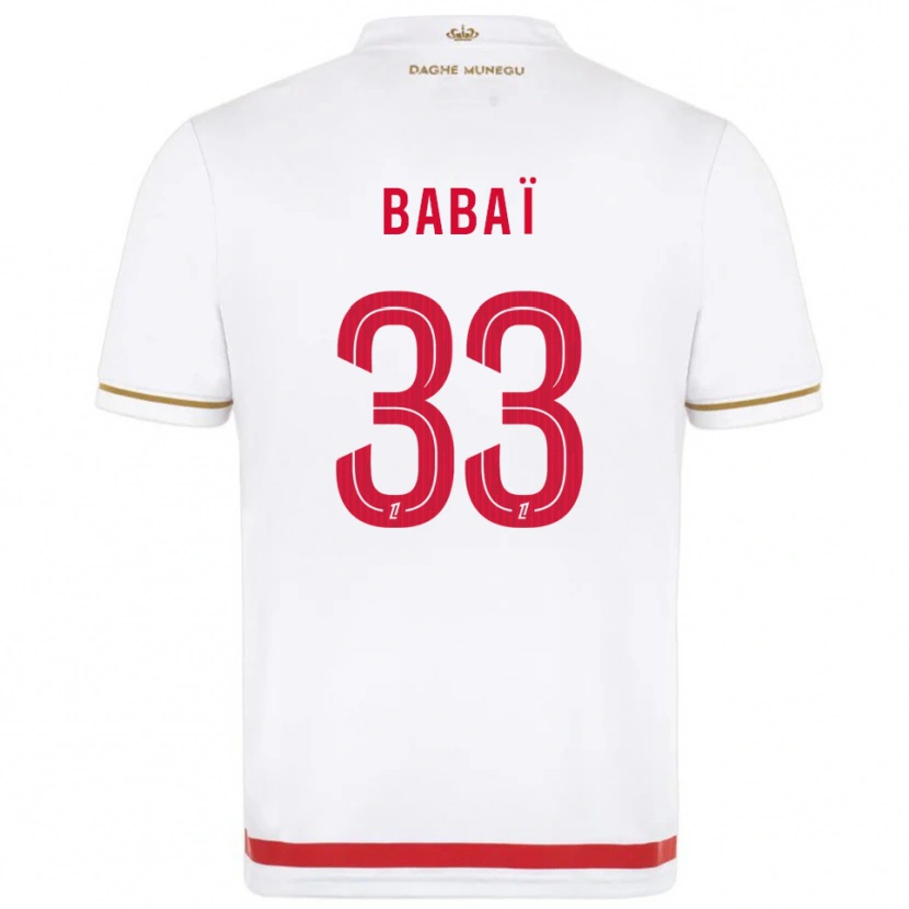 Danxen Homme Maillot Nazim Babaï #33 Rouge Blanc Tenues Domicile 2025/26 T-Shirt