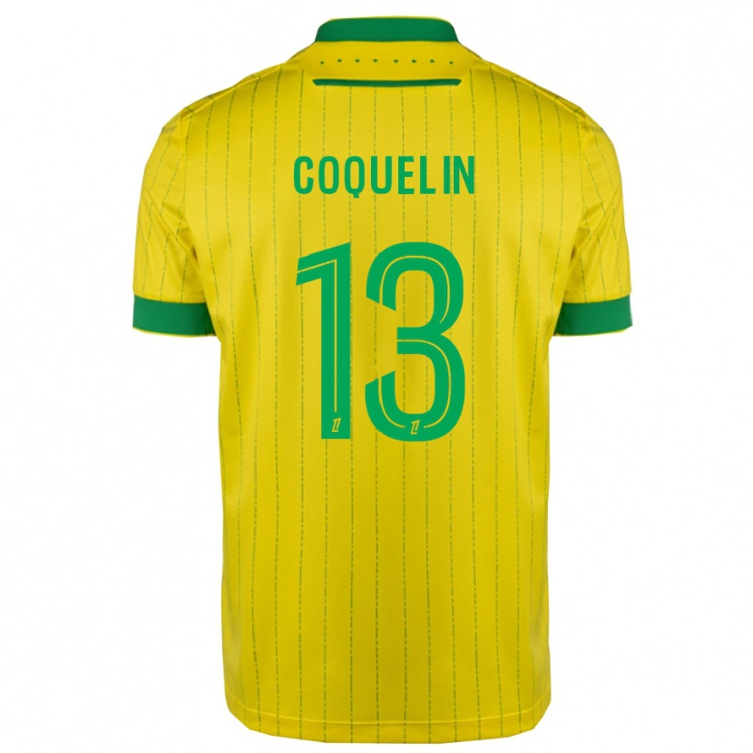 Danxen Homme Maillot Francis Coquelin #13 Jaune Vert Tenues Domicile 2025/26 T-Shirt