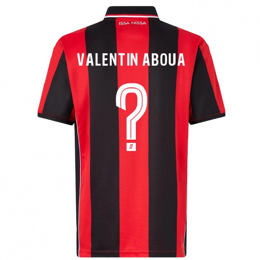 Danxen Homme Maillot Louis Valentin Aboua #0 Rouge Noir Tenues Domicile 2025/26 T-Shirt