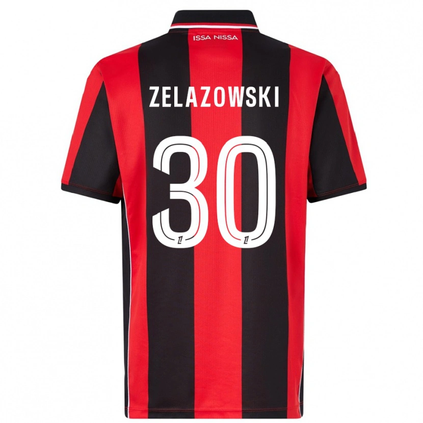 Danxen Homme Maillot Bartosz Zelazowski #30 Rouge Noir Tenues Domicile 2025/26 T-Shirt