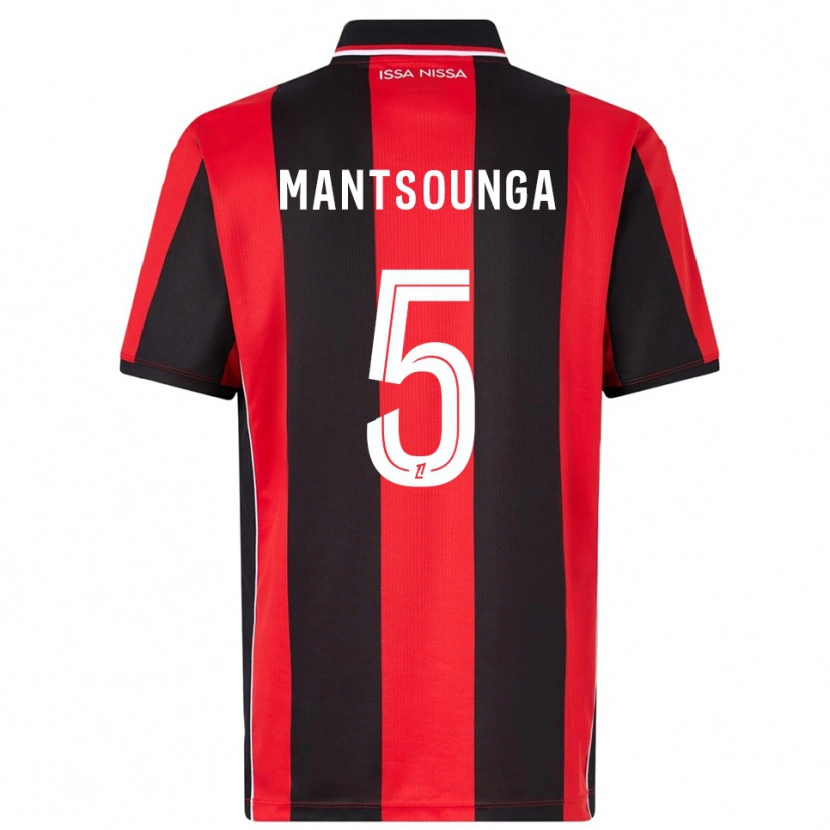 Danxen Homme Maillot Brad-Hamilton Mantsounga #5 Rouge Noir Tenues Domicile 2025/26 T-Shirt