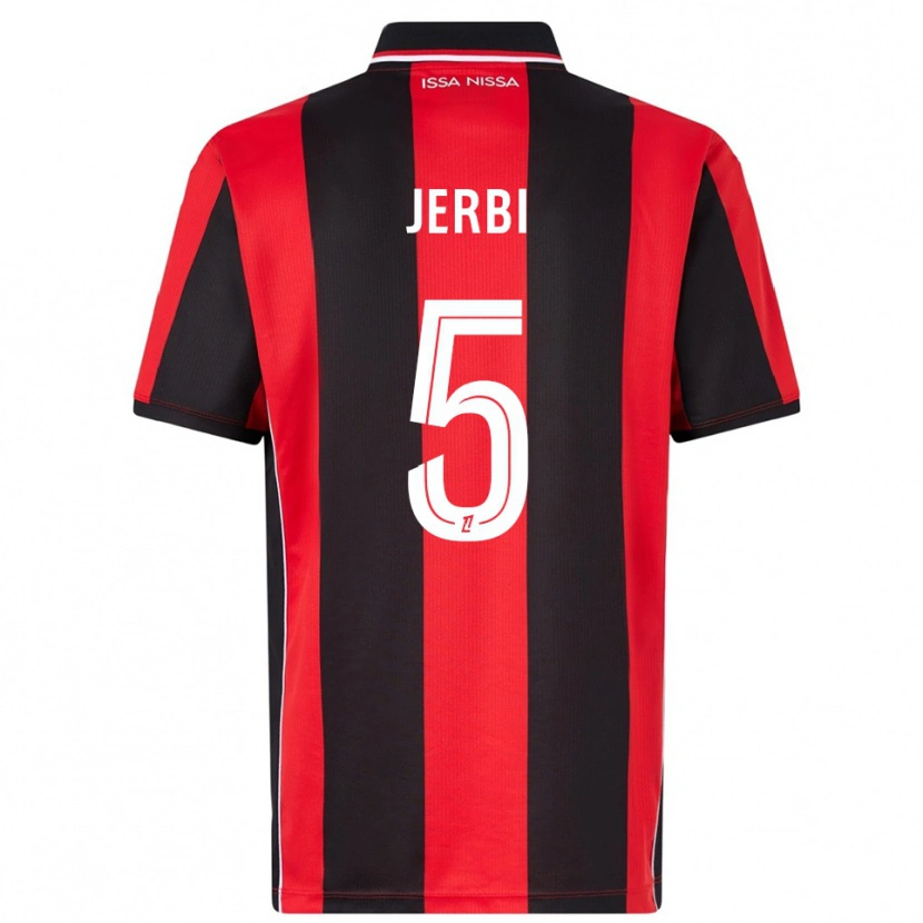Danxen Homme Maillot Rayan Jerbi #5 Rouge Noir Tenues Domicile 2025/26 T-Shirt