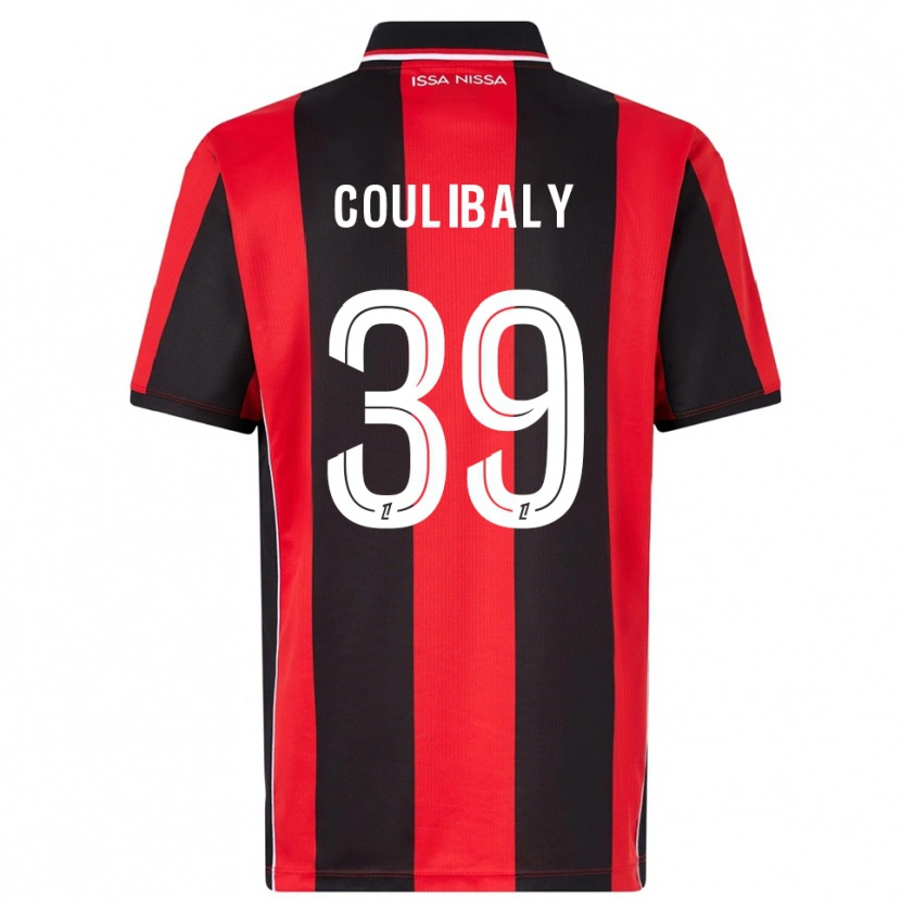 Danxen Homme Maillot Djibril Coulibaly #39 Rouge Noir Tenues Domicile 2025/26 T-Shirt