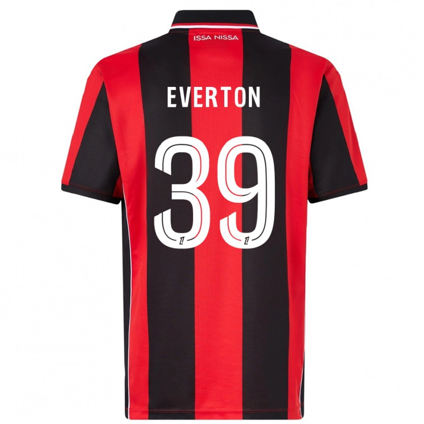 Danxen Homme Maillot Everton #39 Rouge Noir Tenues Domicile 2025/26 T-Shirt