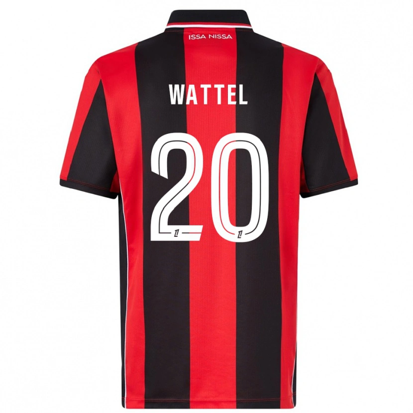 Danxen Homme Maillot Sami Wattel #20 Rouge Noir Tenues Domicile 2025/26 T-Shirt