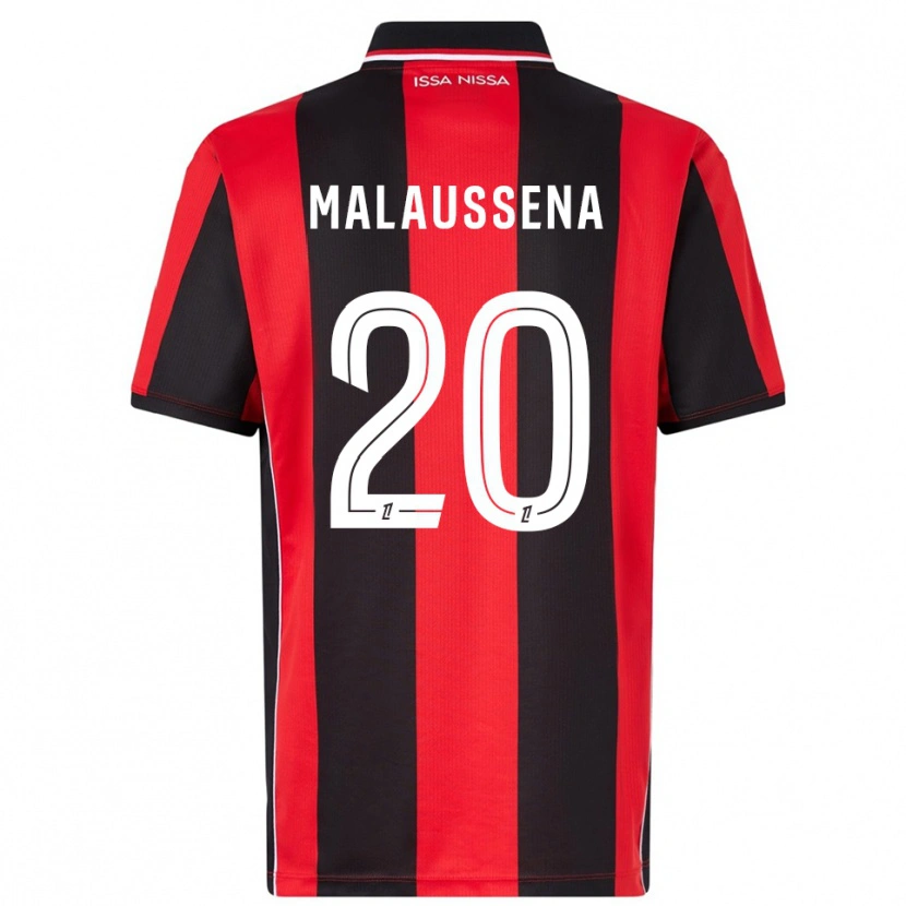 Danxen Homme Maillot Angela Malaussena #20 Rouge Noir Tenues Domicile 2025/26 T-Shirt