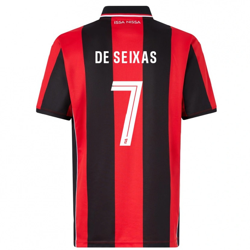 Danxen Homme Maillot Morgane De Seixas #7 Rouge Noir Tenues Domicile 2025/26 T-Shirt