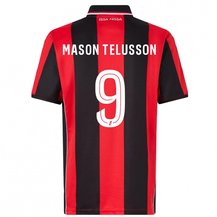 Danxen Homme Maillot Jah-Mason Telusson #9 Rouge Noir Tenues Domicile 2025/26 T-Shirt