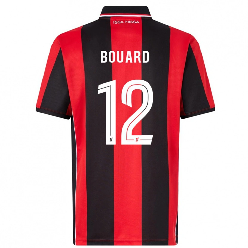 Danxen Homme Maillot Enguerrand Bouard #12 Rouge Noir Tenues Domicile 2025/26 T-Shirt