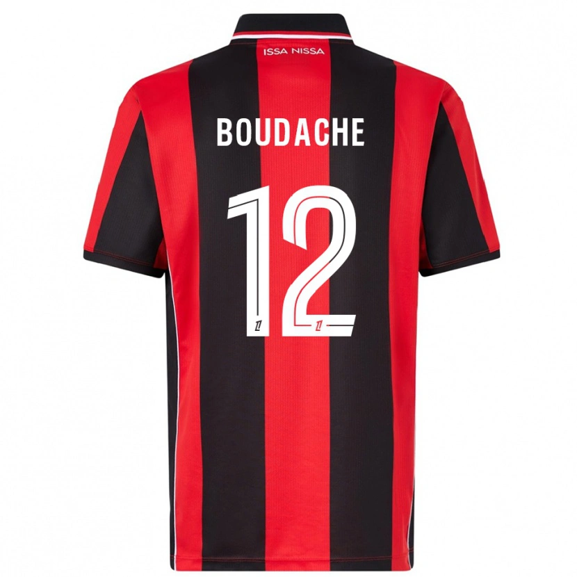Danxen Homme Maillot Kaïl Boudache #12 Rouge Noir Tenues Domicile 2025/26 T-Shirt