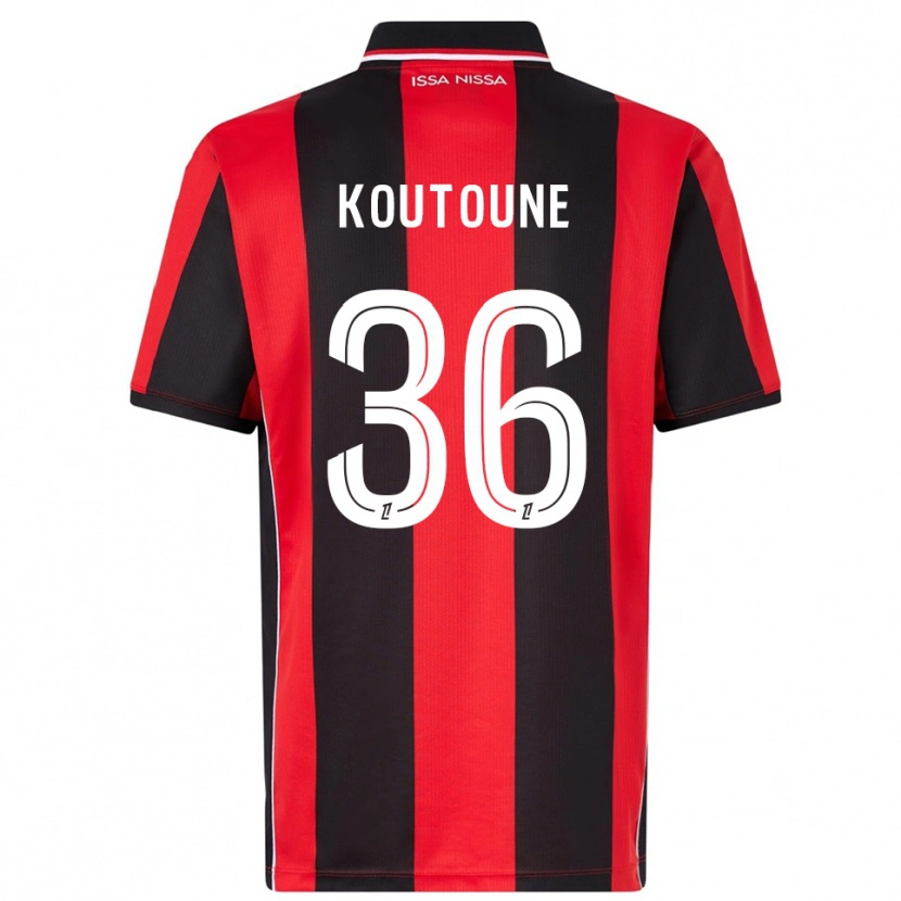 Danxen Homme Maillot Hamza Koutoune #36 Rouge Noir Tenues Domicile 2025/26 T-Shirt