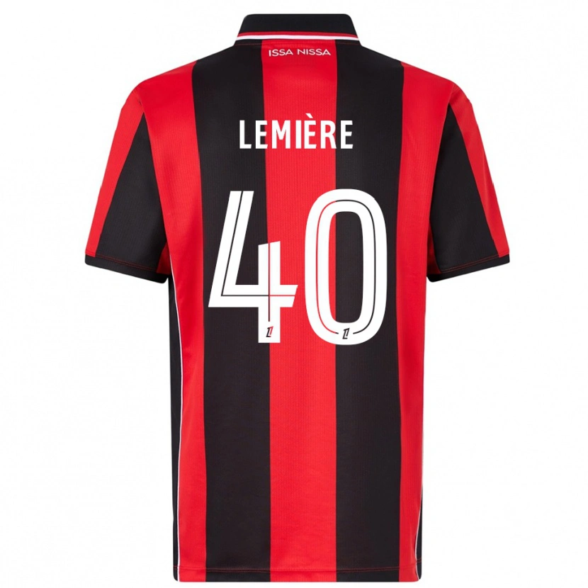 Danxen Homme Maillot Pauline Lemière #40 Rouge Noir Tenues Domicile 2025/26 T-Shirt