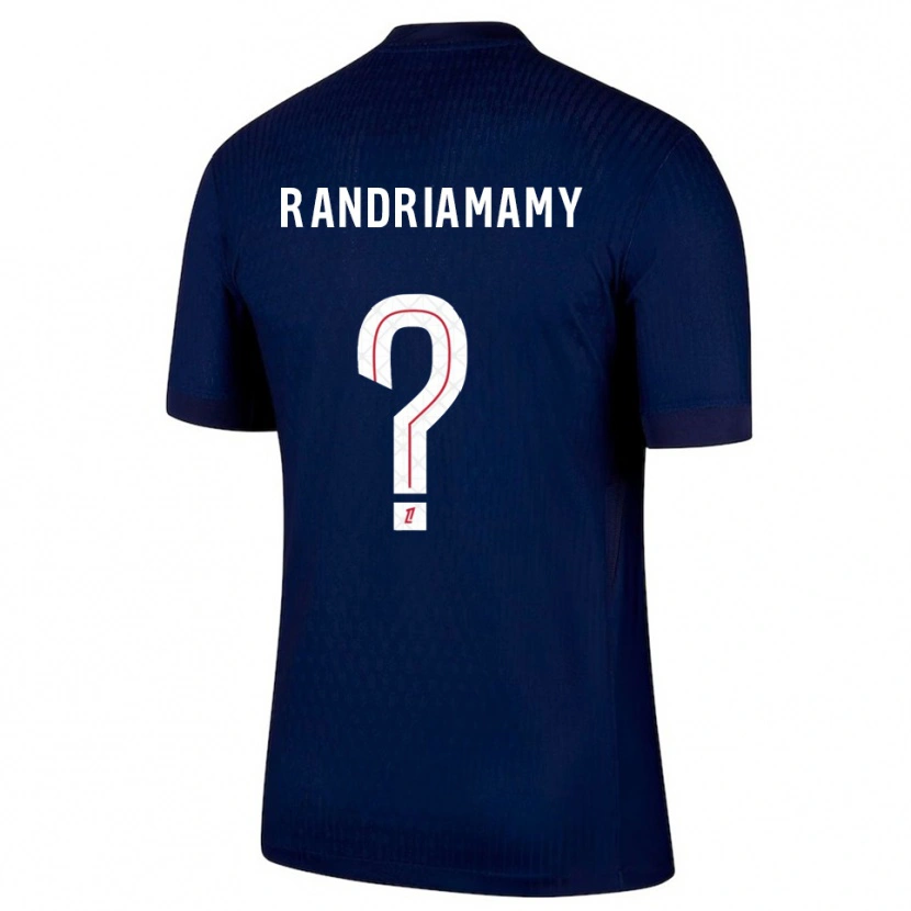 Danxen Homme Maillot Mathyas Randriamamy #0 Marine Rouge Tenues Domicile 2025/26 T-Shirt