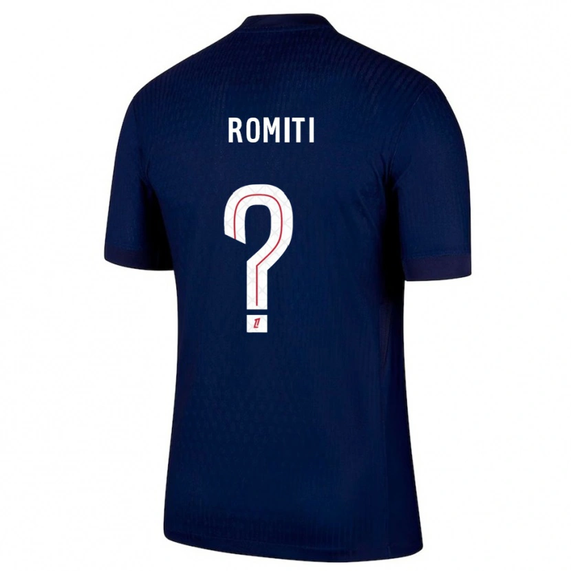 Danxen Homme Maillot Olivia Romiti #0 Marine Rouge Tenues Domicile 2025/26 T-Shirt