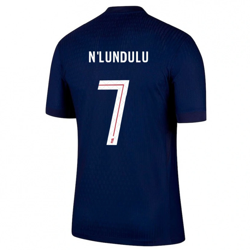 Danxen Homme Maillot Gaël N'lundulu #7 Marine Rouge Tenues Domicile 2025/26 T-Shirt
