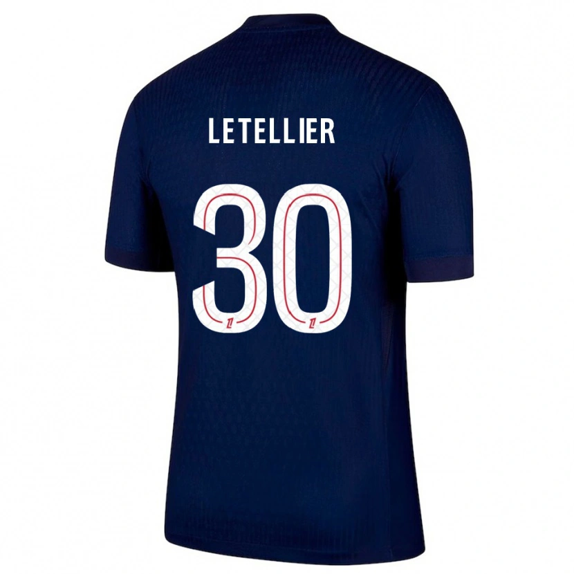 Danxen Homme Maillot Alexandre Letellier #30 Marine Rouge Tenues Domicile 2025/26 T-Shirt